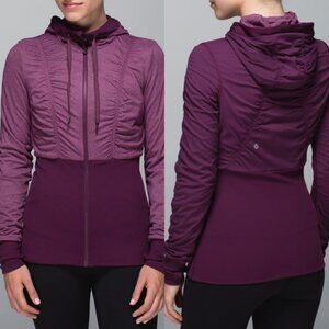 Lululemon Dance Studio Jacket III Luon Plum W4C09S Size 10 Reversible